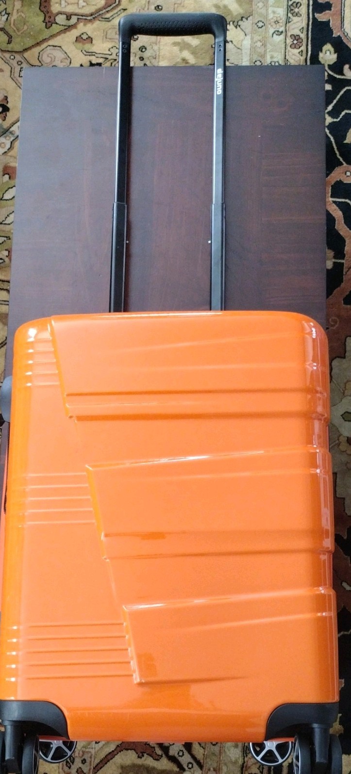 DEJUNO Orange Hardside Spinner Travel Luggage Telescopic Handle
