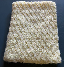 Handmade Baby Blanket Crocheted Yellow 27 x 43 Crib Nursery