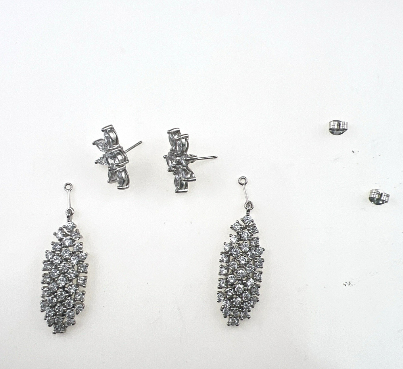 Camrose & Kross JBK Earrings Interchangeable Clear Rhinestone Crystal Cocktail