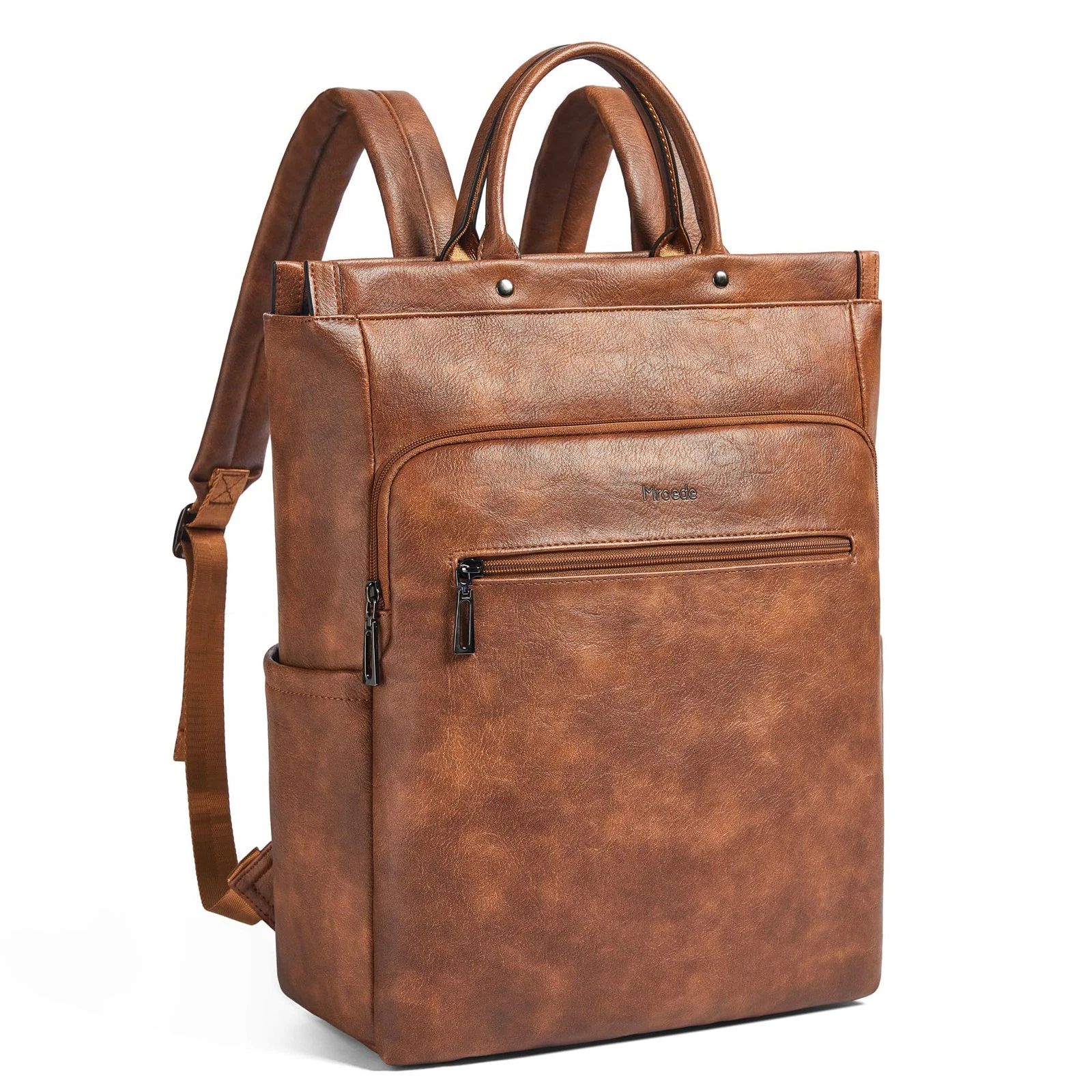 Leather Laptop Backpack for Women, Travel Backpack Purse Fits 15.6 Inch Lapto...