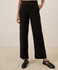 Pact Women's Airplane Wide Leg Pant Large Black 26" Inseam Comfortable Bottoms