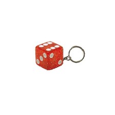 TRIKTOPZ DICE GLITTER RED KEYCHAIN