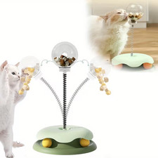 Interactive Cat Treat Dispenser Spring Toy