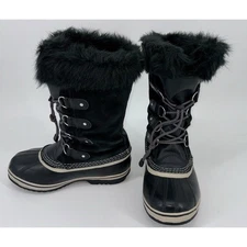 SOREL Joan of Arctic Women's Boots Black Size 5 Waterproof Winter Snow Leather
