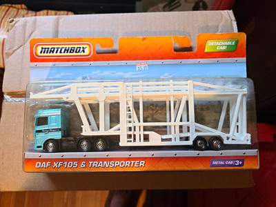 Matchbox Convoy DAF XF105 Car Transporter Detachable Cab Diecast 1:64 Blue/White