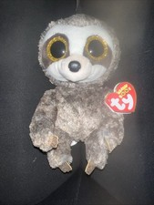 Baby Sloth beanie boo DANGLER the Sloth glittery gold button eyes 