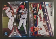 2025 Topps Bowman Chrome Eli Willits Washington Nationals Rookie 2 Card Lot