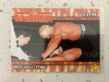 1999 Topps WCW/nWo Nitro Stickers S2 Hogan v. Sting Wrestling Card