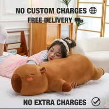 Capybara Plush Kawaii Large Soft Sleeping Pillow Cushion Adorable Gift