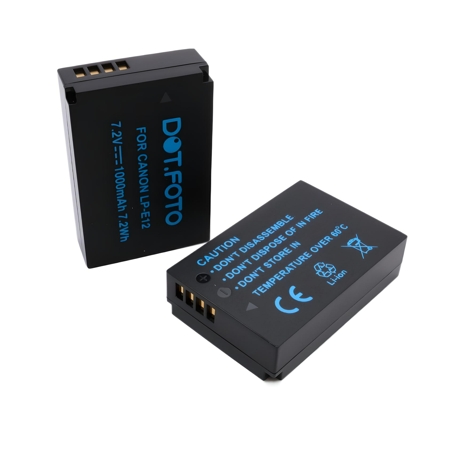 2x Battery for Canon LP-E12 EOS M M2 M10 M50 M50 II M100 100D PowerShot SX70 HS