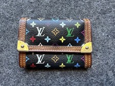 Louis Vuitton Monogram Multicolor Porte Monnaie Plat M92656 Authentic Murakami