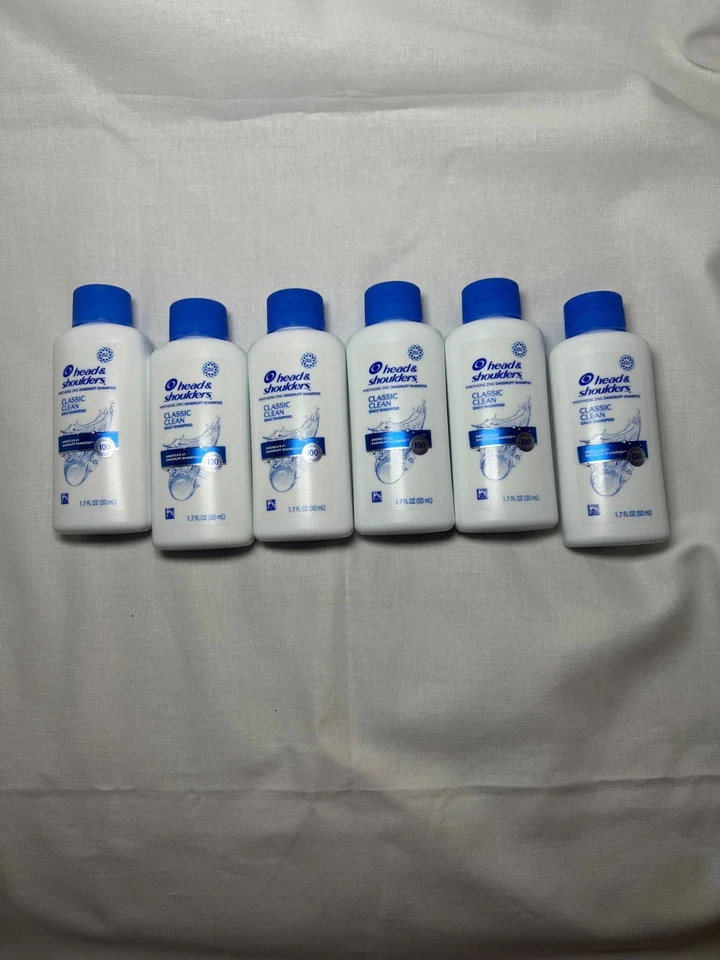 Head & Shoulders Classic Clean Dandruff Shampoo – 1.7 oz Travel Size (6-Pack) - Image 3 of 4