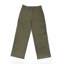Nine West Jeans Womens Wide Leg Pant Kalamata Olive Green High Rise Size 6 NWT