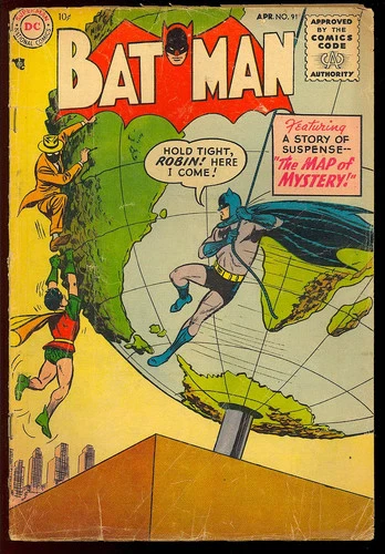Batman #91 Unrestored Late Golden Age Superhero Vintage DC Comic 1955 GD-