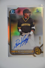 2022 Bowman Rosman Verdugo Refractor Auto /499 CPA-RV Padres