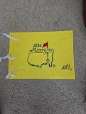 Drapeau des maîtres dédicacé Bubba Watson 2014
