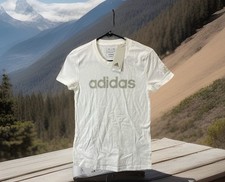Adidas Women's Essentials Logo White Cotton T-Shirt Size XS