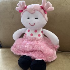 Baby Starters Snuggle Buddy Plush Doll Pink Ballerina Polka Dots Stuffed Toy 12"