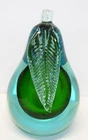 Vintage Murano Alfredo Barbini Sommerso 7” Pear Paperweight/ Bookend Green Blue