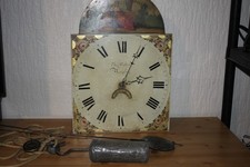 Antique grandfather clock face and movement