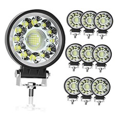 LED Spot Work Lights, 4 Inch LED Pods Light 99W Round Offroad Driving 99W 10PCS