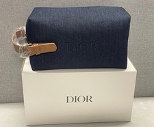 DIOR 2025 Beauty Pouch Blue Denim Makeup BagToiletry Travel Case LIMITED EDITION