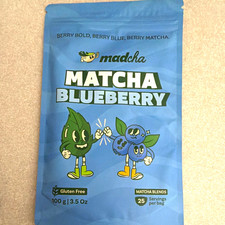 Madcha Matcha Heidelbeer Pulver Mischung Glutenfrei Vegan 25 Portionen 100g