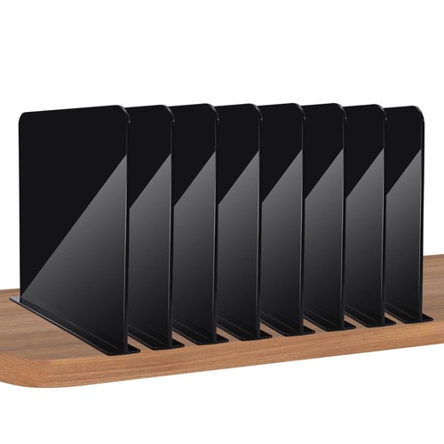 8 Pack Acrylic Shelf Dividers for Closet Wood Shelf Organizer,Multi-Functiona...
