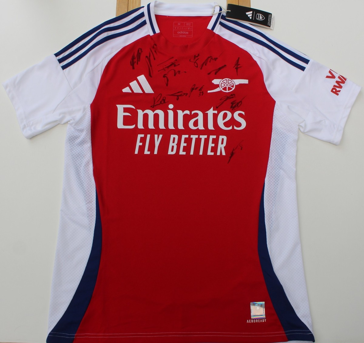 2024-25 Arsenal Home Shirt Squad Signed inc. Saka, Gabriel