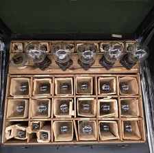 AeroLux Salesman kit with 34 bulbs, marketing material. and receipts.