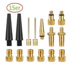 Bicycle 15PCS Valve Adapter Set Air Pump Converter Kit for Bike Tire Inflator