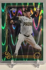 Topps 2025 Chrome Update JP Sears Padres #USC85 Green RayWave Refractor /99