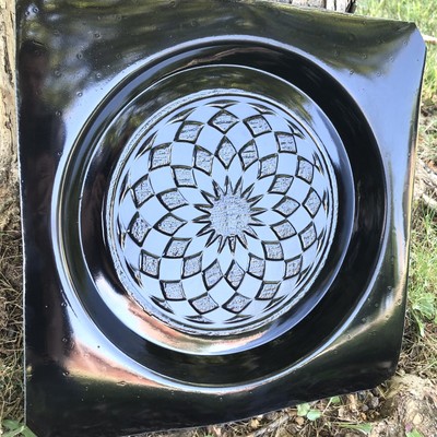 Round Geometric Circular 10  Stepping Stone Mold, Concrete, Cement Or Plaster