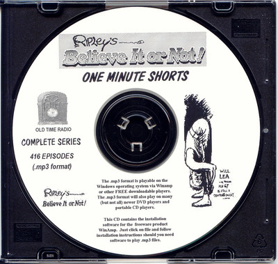 RIPLEY'S BELIEVE IT OR NOT SHORTS 416 Eps Old Time Radio In
