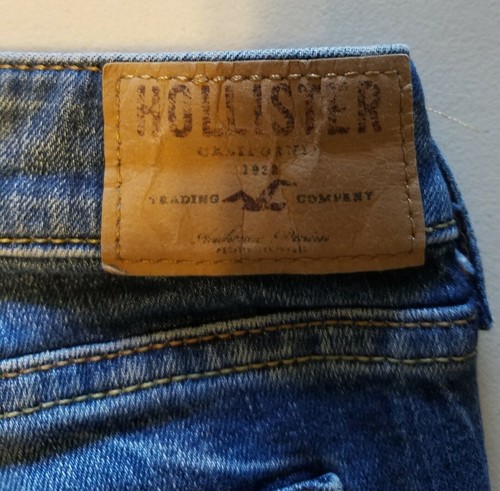 Hollister Jeans Junior Women Sz 3R 26x31 Blue Med Wash Legging Pocket Zip J1-8 - Picture 7 of 8