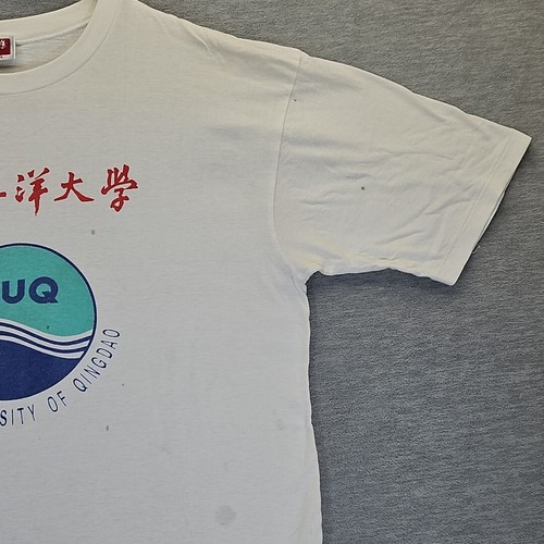 VTG Ocean University Of Qingdao China Tshirt OUQ Sz XL Single Stitch China Made - Picture 5 of 22