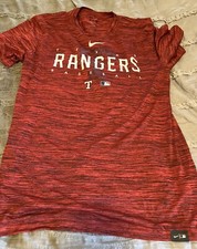 TEXAS RANGERS Baseball TEAM ISSUED Bernardo Flores Nike Dri Fit LARGE Shirt MLB