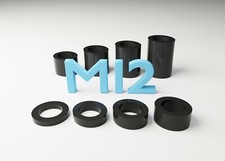 M12 Black Plastic Spacers Standoff Washer Nylon 3mm to 30mm Choice of Quantity.