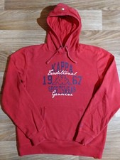 Kappa Vintage Mens Tracksuit Top Hooded Jacket Hoodie Red Hype Big Logo