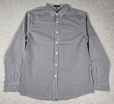 Plaid Stretch Slim Fit Dress Shirt Long Sleeve Button Down Mens Size XL