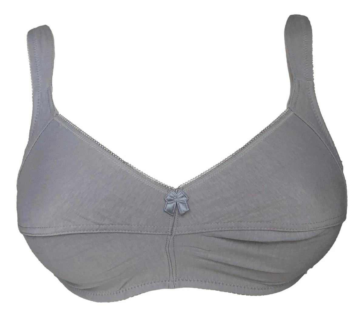 Soutien gorge coton gris sans armatures 110F lingerie femme grande taille eBay
