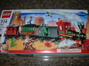 lego toy story 3 western train chase