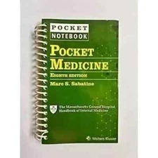 usa stock Pocket Medicine 8th Edition by Marc S. Sabatine (2022,spiral bound )