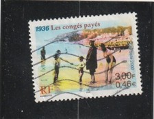 L6057 FRANCE TIMBRE N° Y&T 3352 de 2000 " Les Congés Payés " Oblitéré