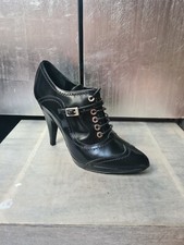 Nuovi tacchi a spillo Zara n. 37 neri scarpe verniciate pelle tacchi alti punta sexy #S548