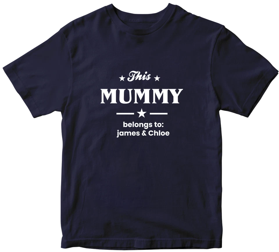 Personalised Mother Day T-shirt Children LOVE Funny Family Celebration Gifts - Image 3 of 4