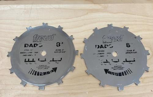 Freud 8 inch 5/8 Arbor Stacking Stacked Dado Blade Set DD208H with Case - Picture 3 of 4
