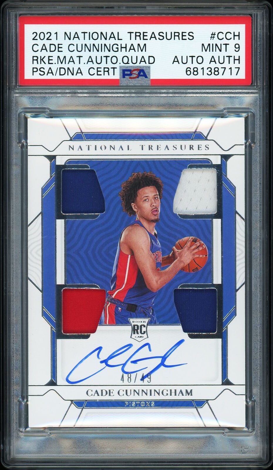 Cade Cunningham GAME USED PATCH AUTO