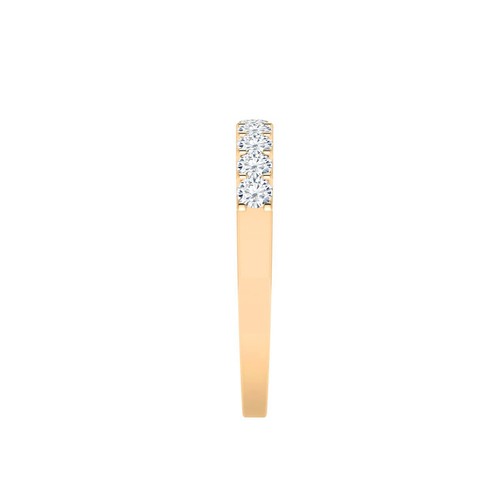 Lab Grown Diamond  Solid 14K Gold April Birthstone Half Eternity Ring #1005 - Bild 6 von 22