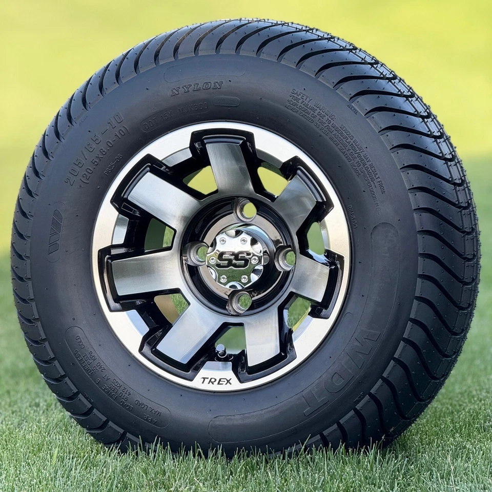 Rueda mecanizada TREX 10" ATLAS y neumático de calle ComfortGlide DOT 205/65-10 - Juego de 4 Foto 3 de 4